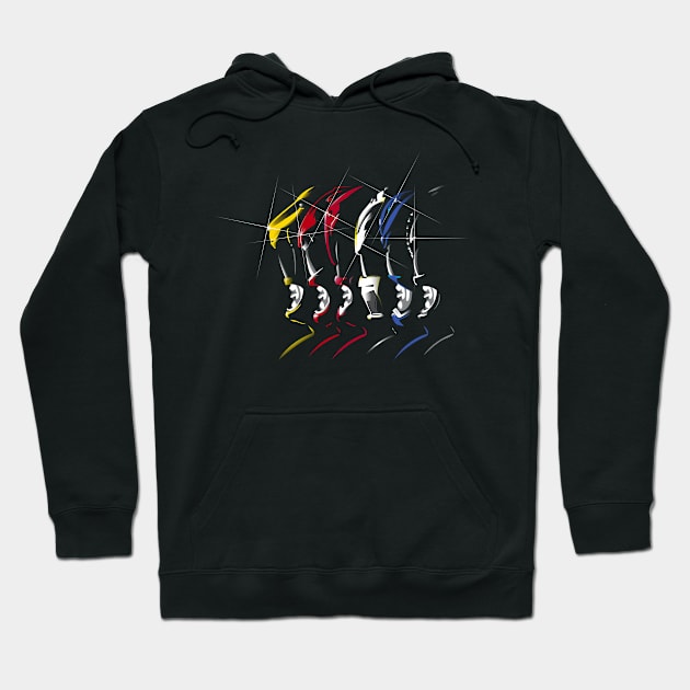 Mighty Morphin Power Ranger Hoodie by kladenko